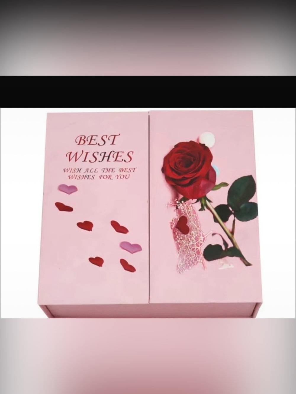 Best Wishes forever soap flower Rose gift box  and jewelry box. NEW GIFT READY